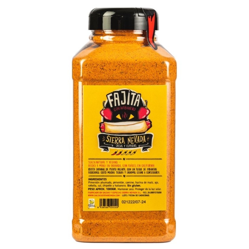 Bote de Sazonador Preparado para Fajitas con Habanero 1 Kg de Doctor Salsas