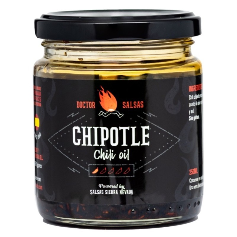 Bote de Aceite Chipotle Chili Oil de Doctor Salsas